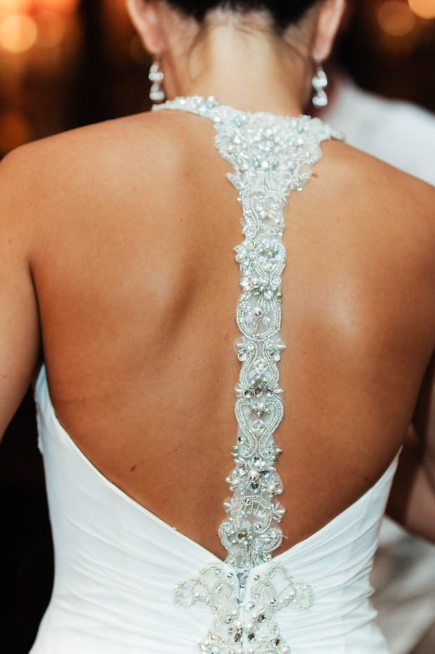 Maggie Sottero reese back dress detail
