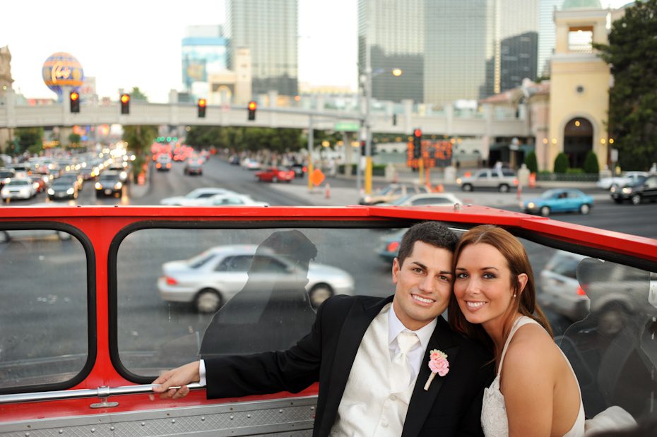 double decker bus wedding vegas