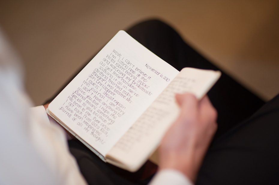 journal from bride to groom