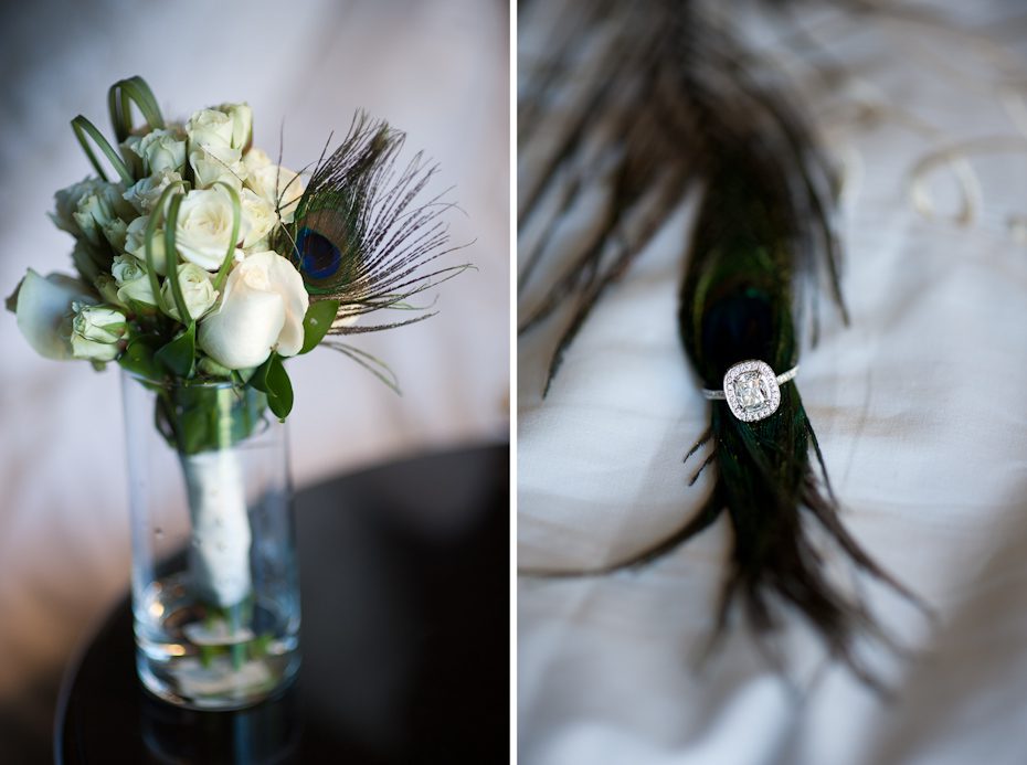 peacock bridesmaid flowers