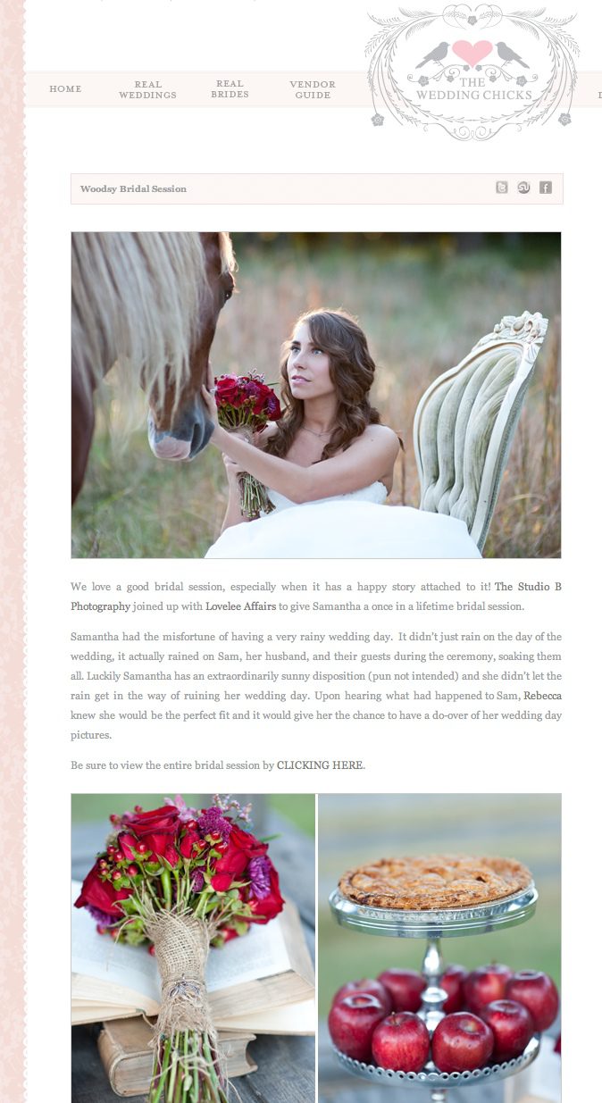horse bridal shoot on wedding chicks