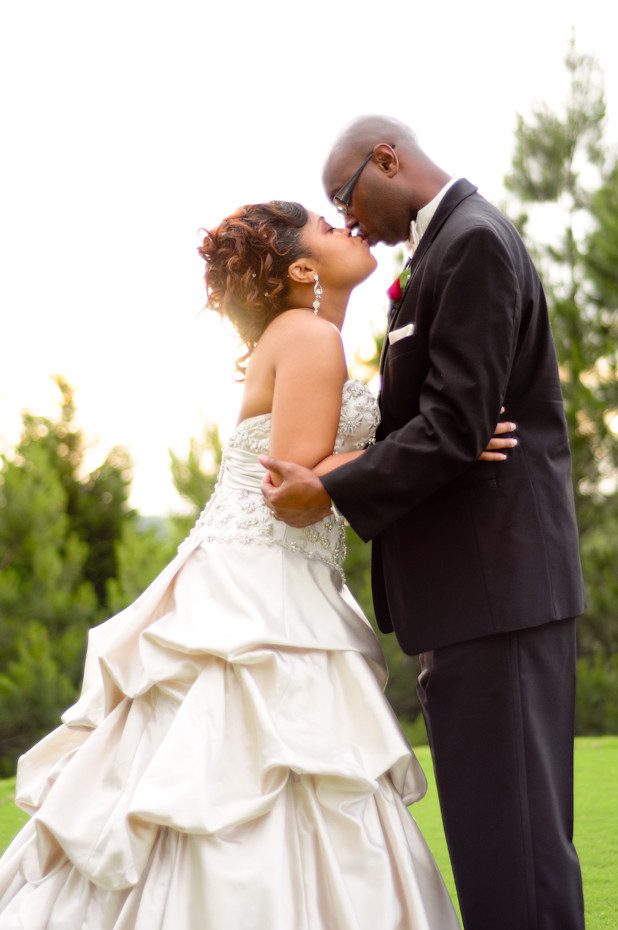 Couple on Golf Course at sunset Windermere Country Club Wedding