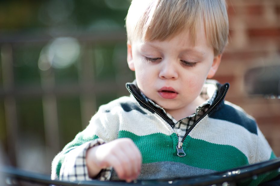 boy playing outside