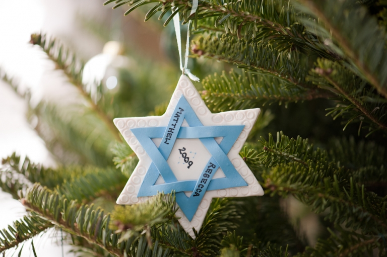 Star of David Christmas Tree Ornament