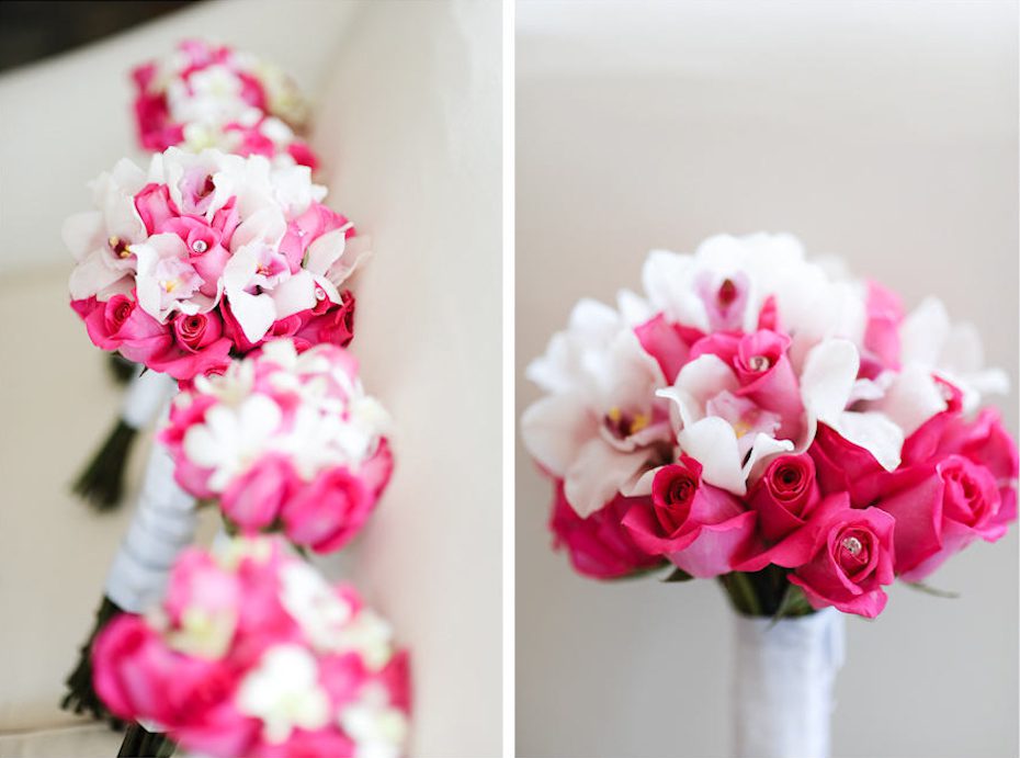 Pink and White Wedding Flowers