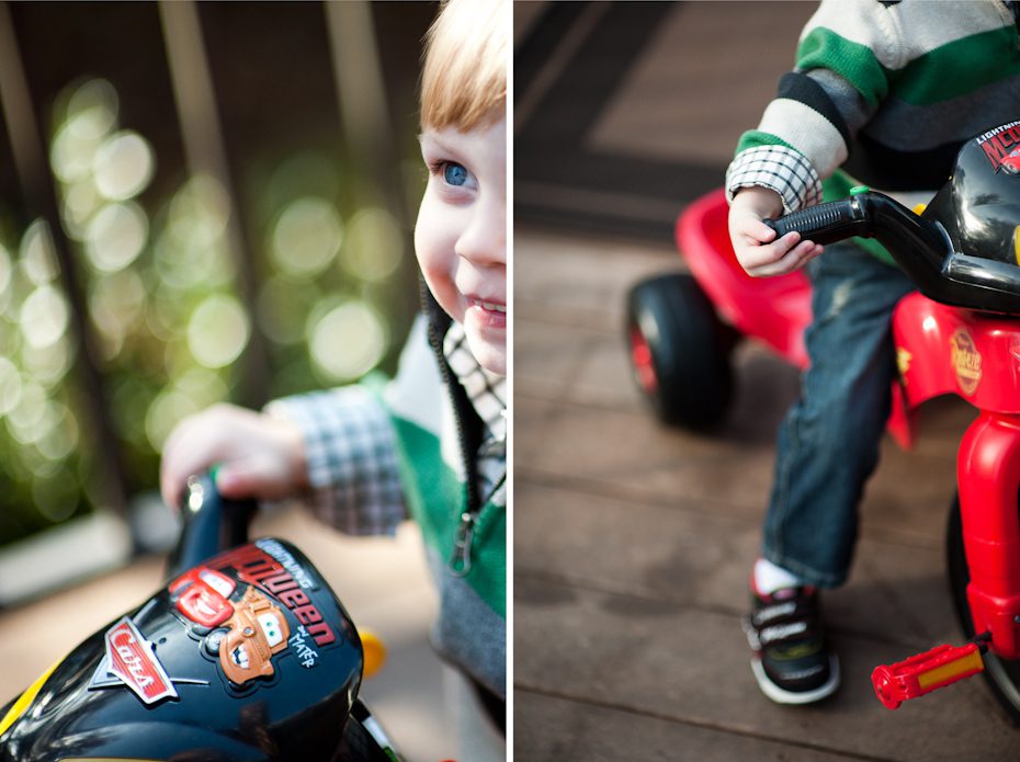 Boy with Cars toy