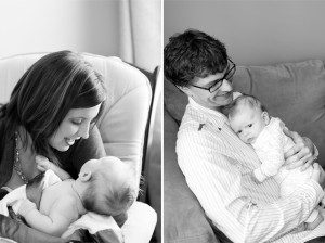 newborn with parents