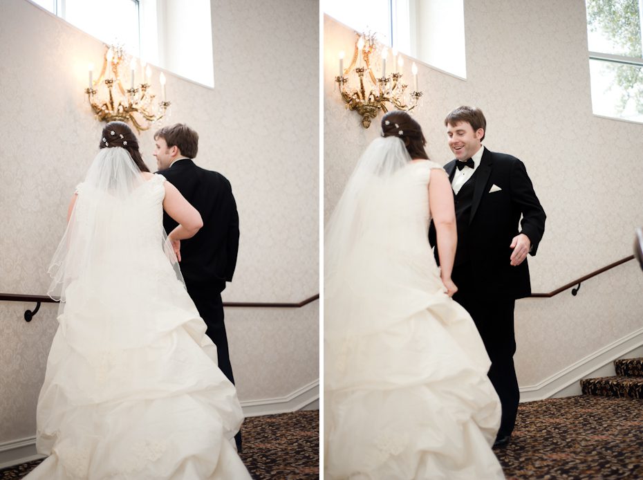 first look at wedding