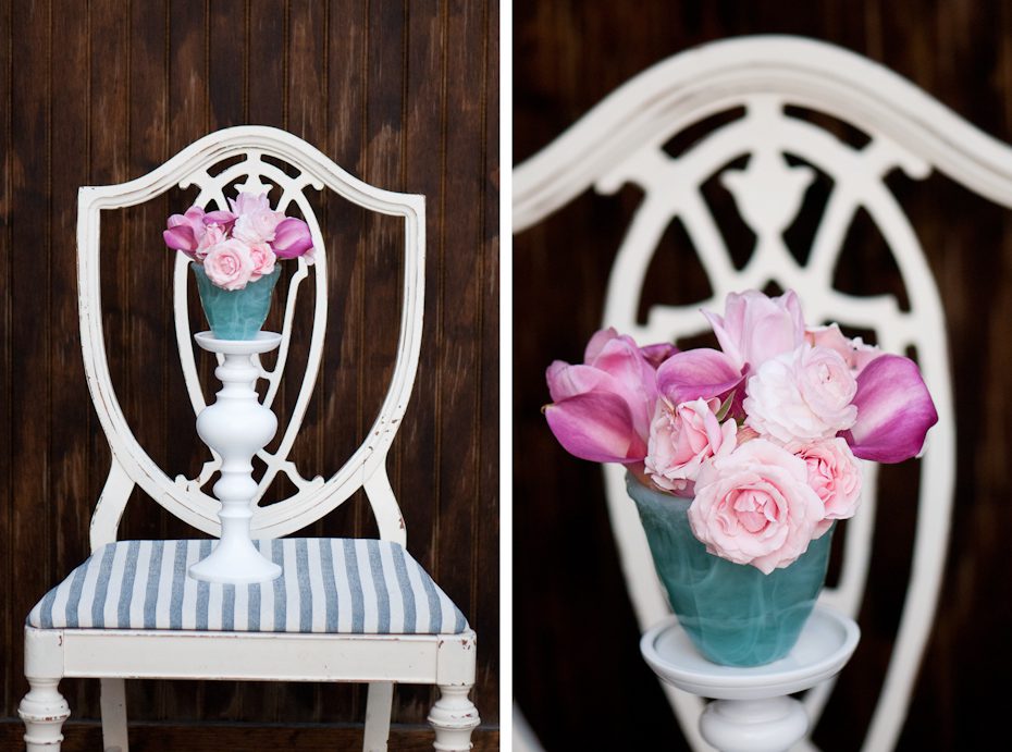 antique furniture at wedding