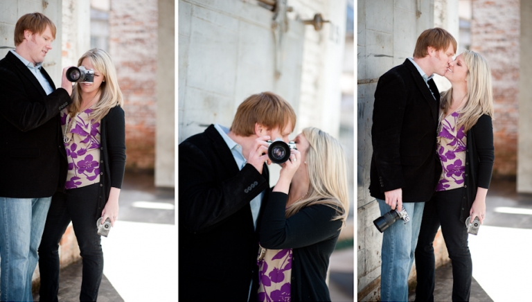camera themed engagement session