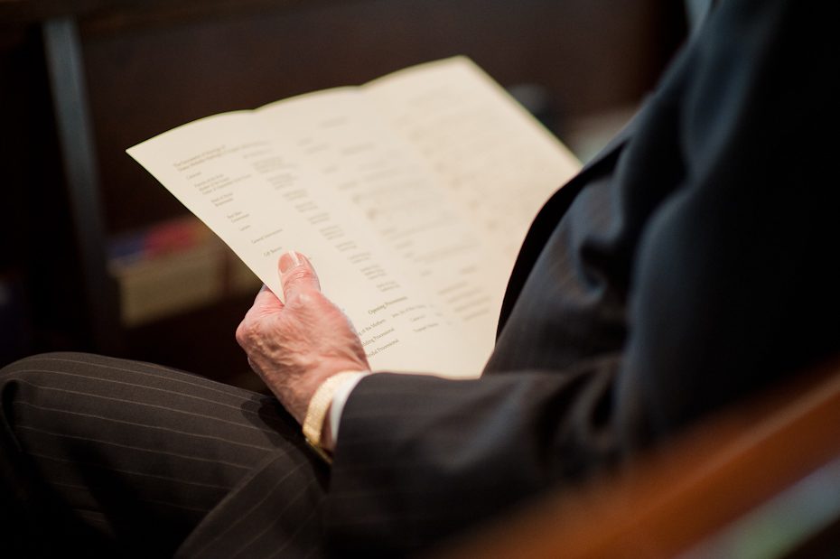 program at wedding