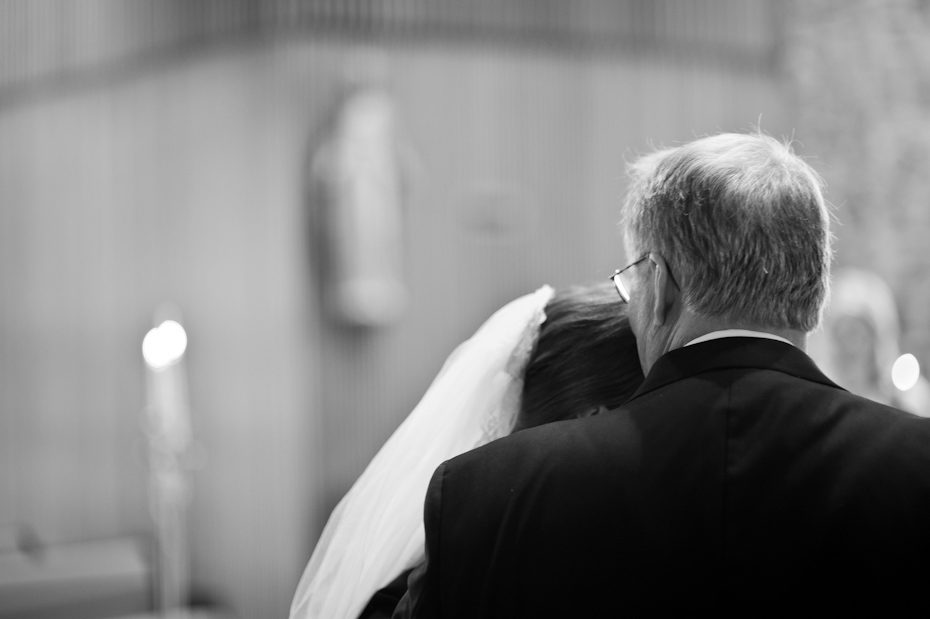 dad giving away bride