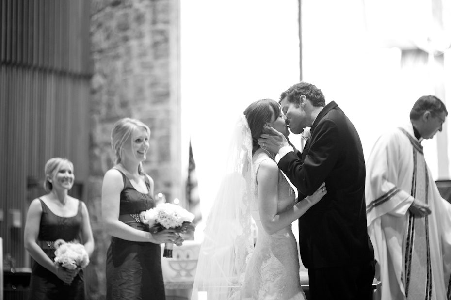 First Kiss at Wedding