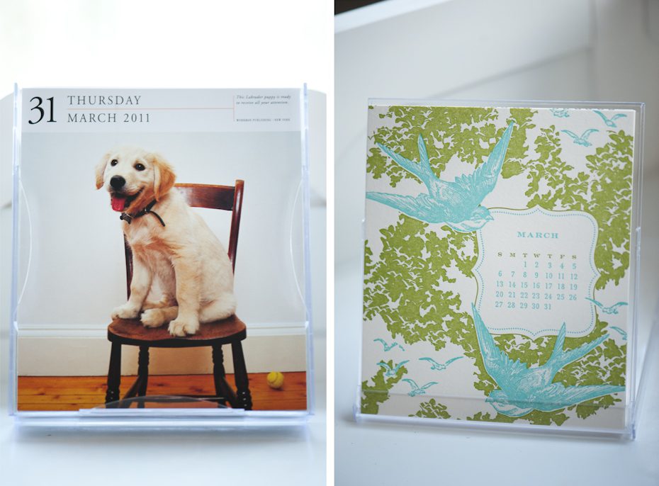 letterpress calendar