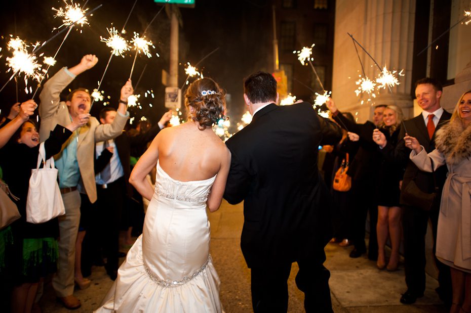 sparkler exit wedding at trust venue philadelphia