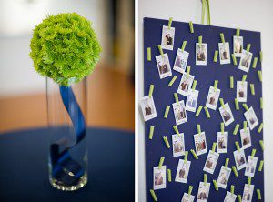 blue and green wedding