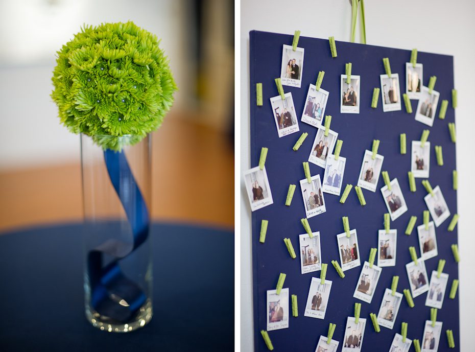 blue and green wedding 