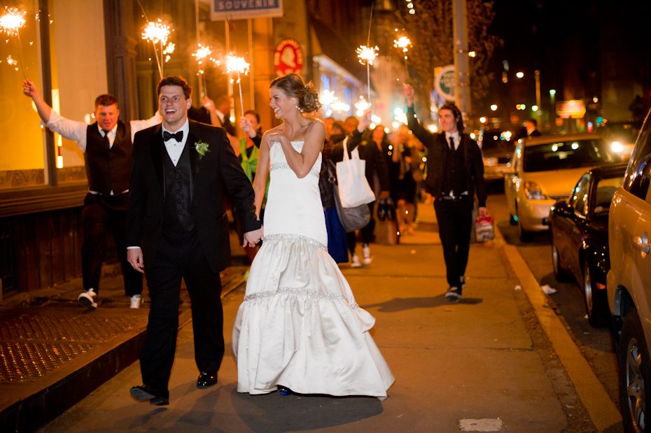 sparklers at wedding