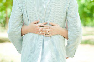 groom wearing seersucker suit photo