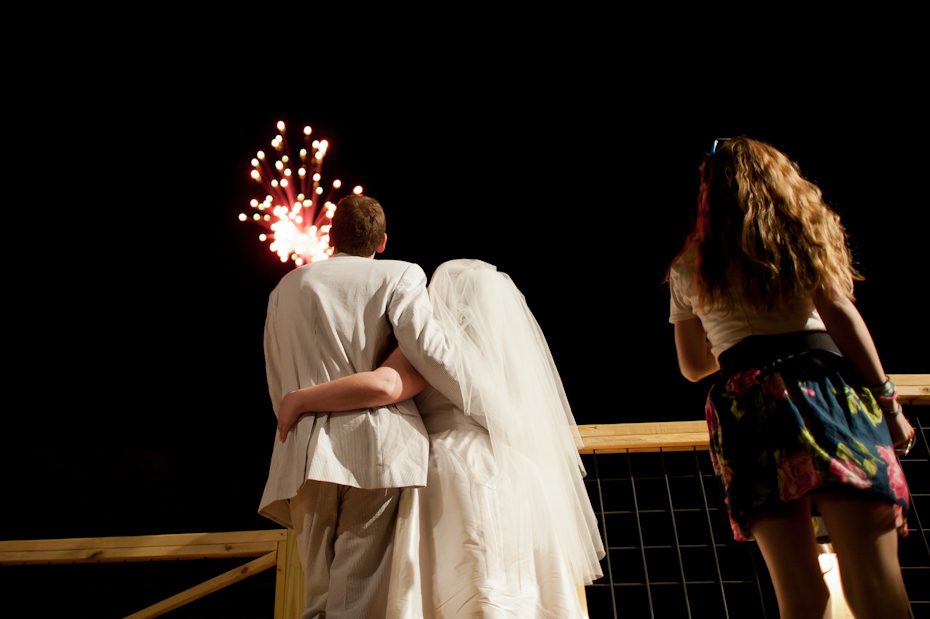 fireworks at wedding
