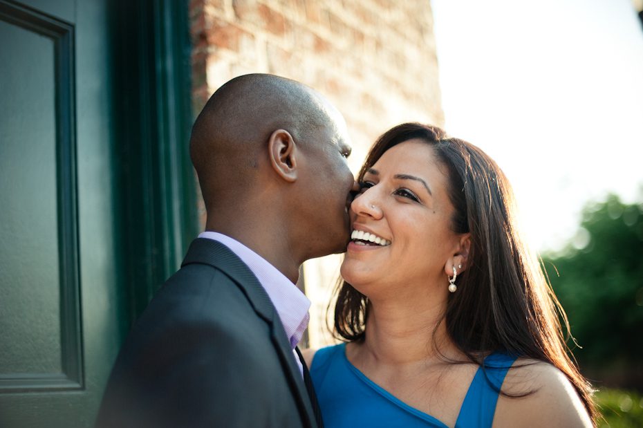 downtown columbus engagement photo