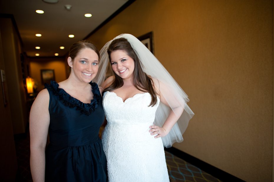 bride and sister