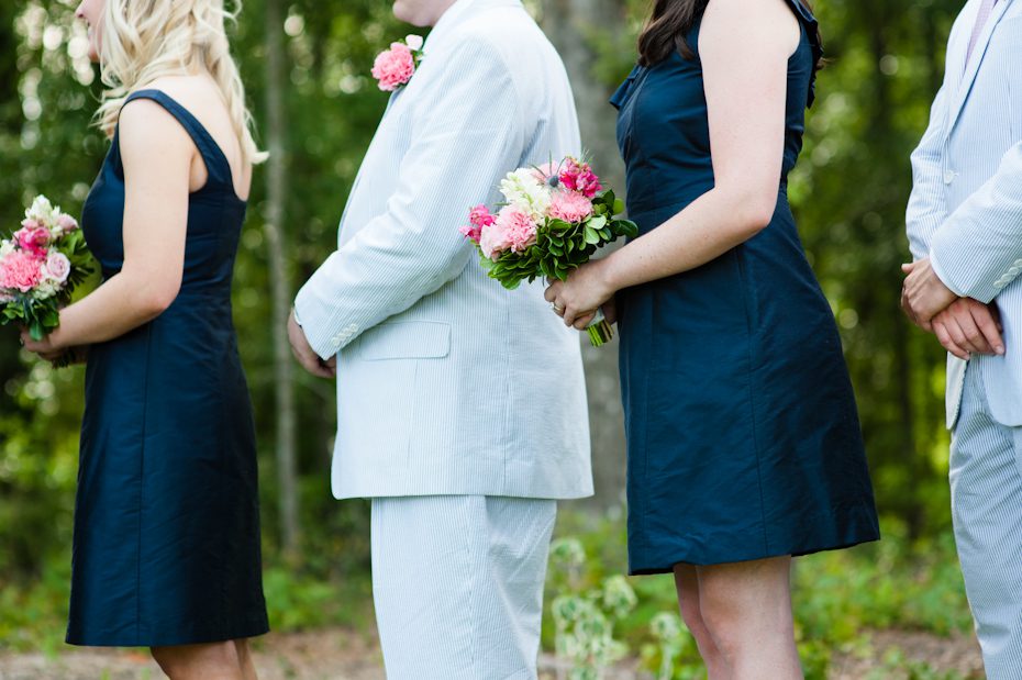 navy and pink wedding
