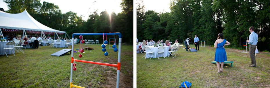 games at outdoor wedding