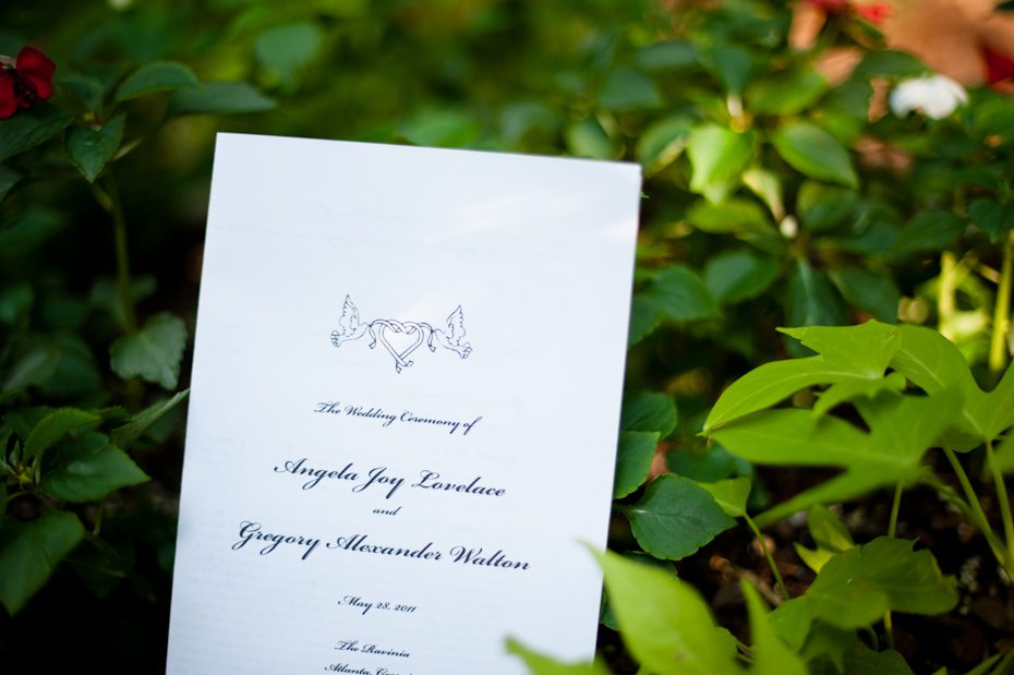 ideas for wedding program