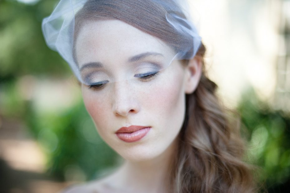 birdcage veil wedding