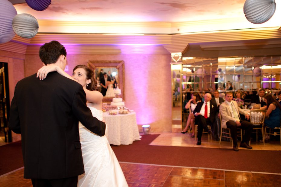 bride and groom first dance