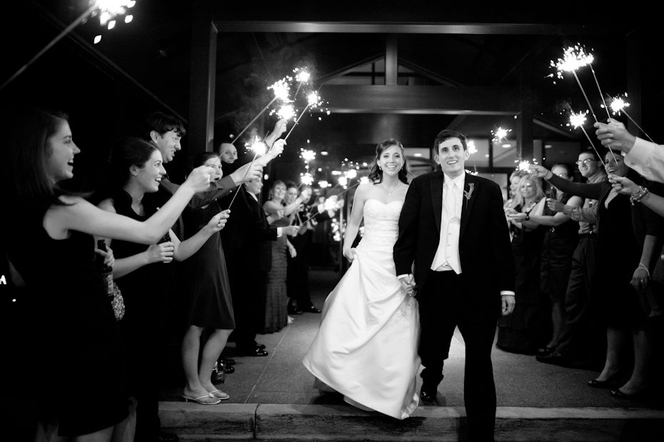sparkler exit wedding picture