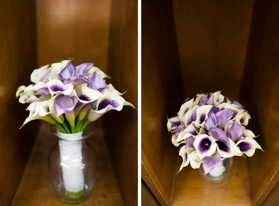 Purple wedding flowers