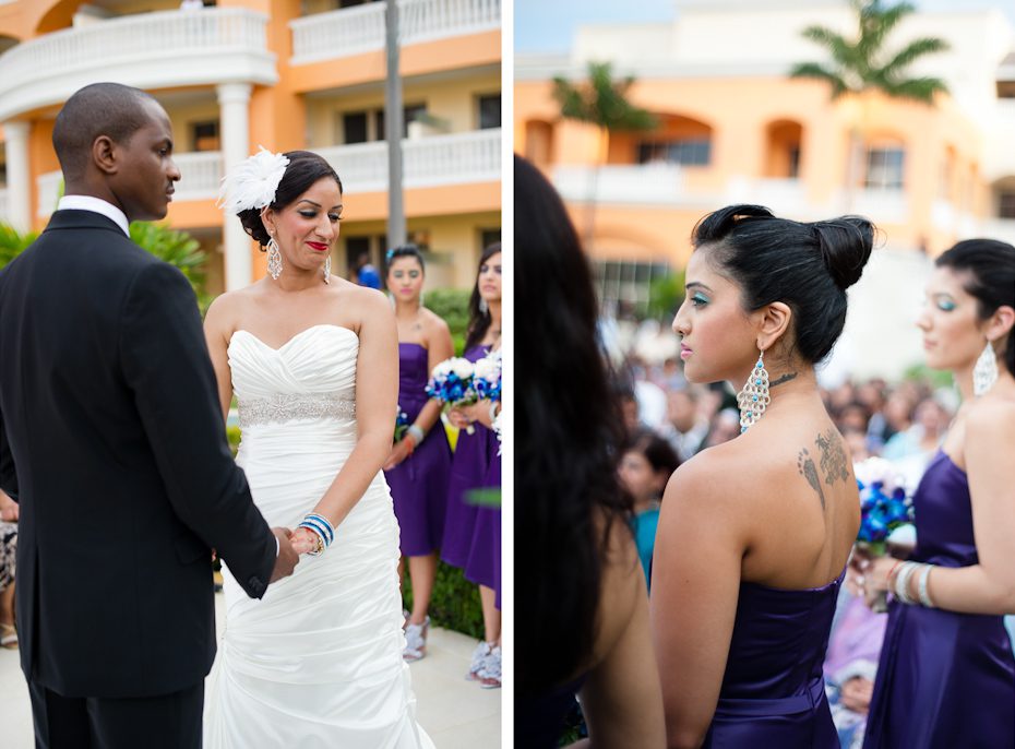 Bride and Groom During Ceremony