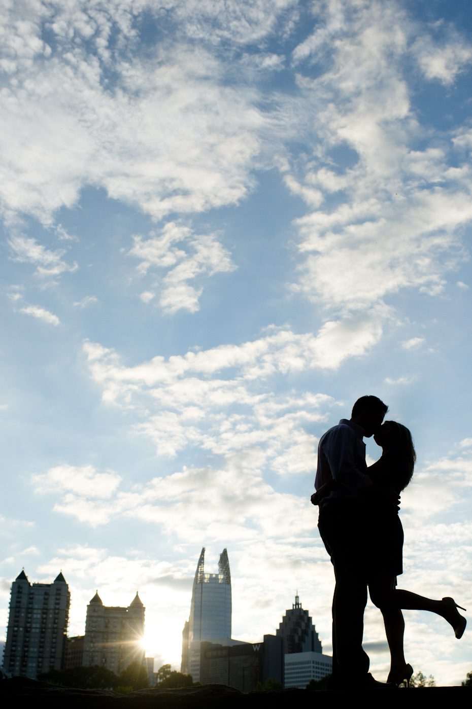 Atlanta Engagement photographer skyline