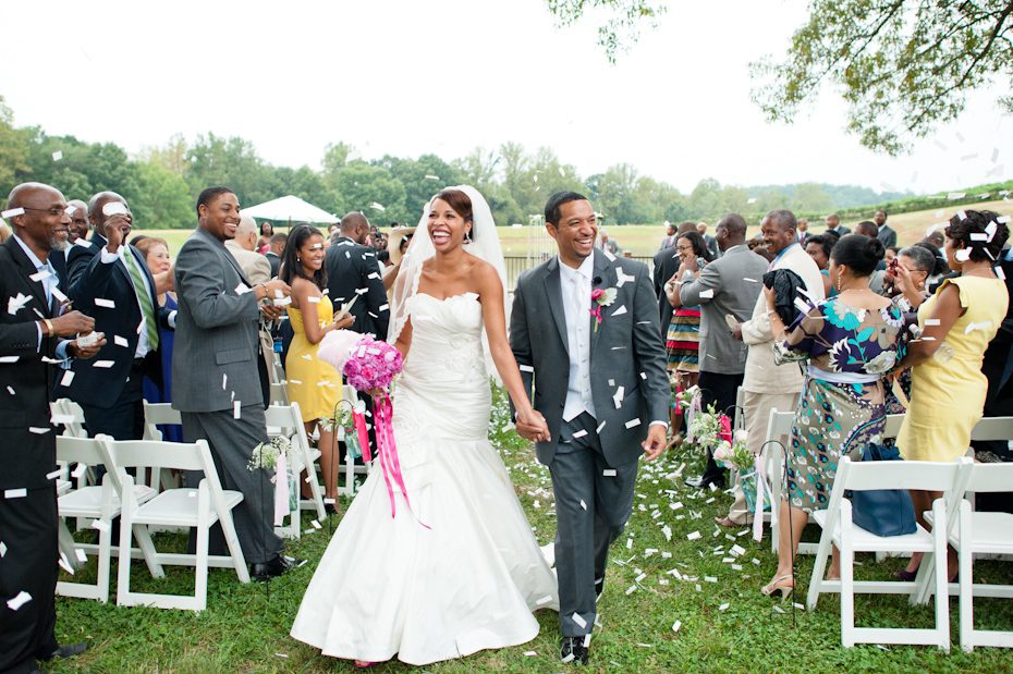 Bride and Groom wedding exit