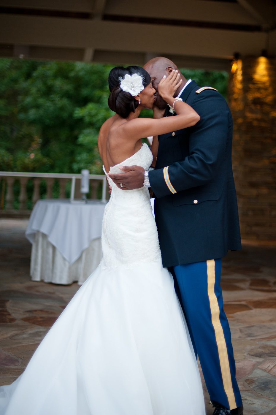 First Kiss at Wedding