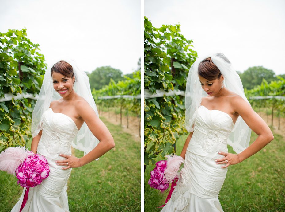 Bride with Blusher Veil