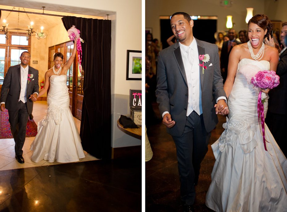 Bride and Groom entrance into receptio