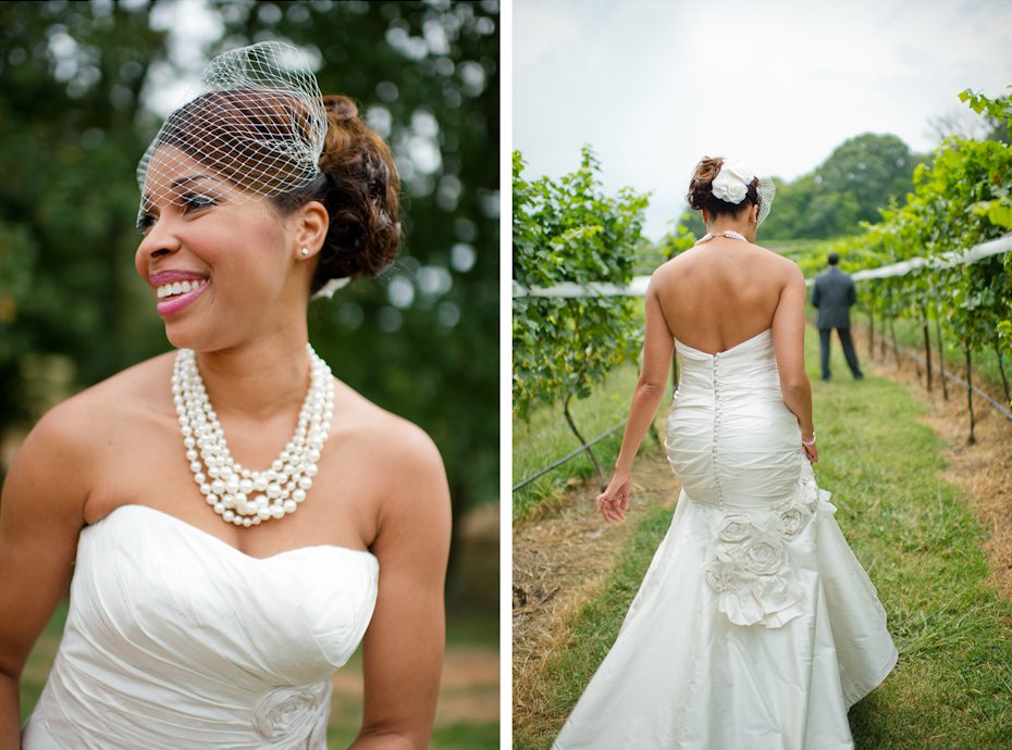 Birdcage veil wedding