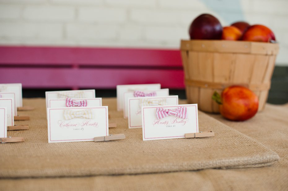 Bowtie Escort Cards Cute escort card ideas