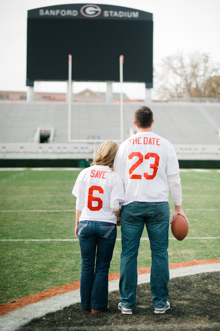 Sanford Stadium engagement picture