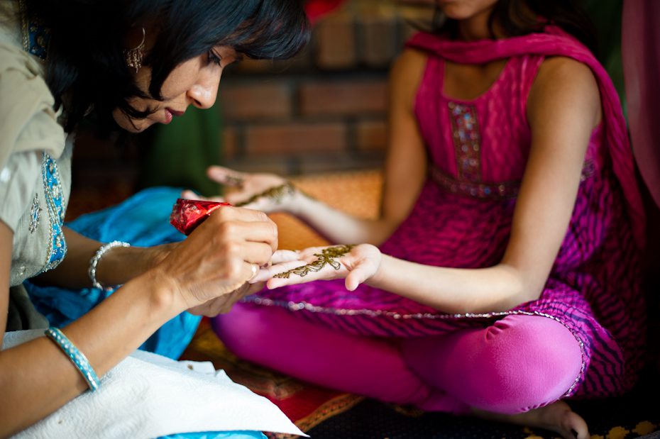 Mehndi before Indian Wedding