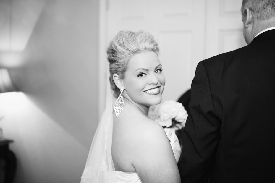 Bride walking down the aisle