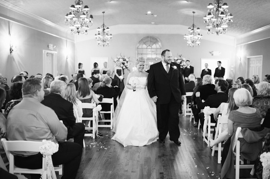 walking down the aisle after getting married