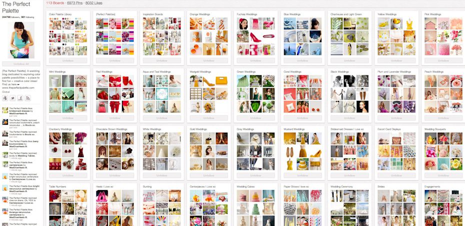 The Perfect Palette Pinterest Page
