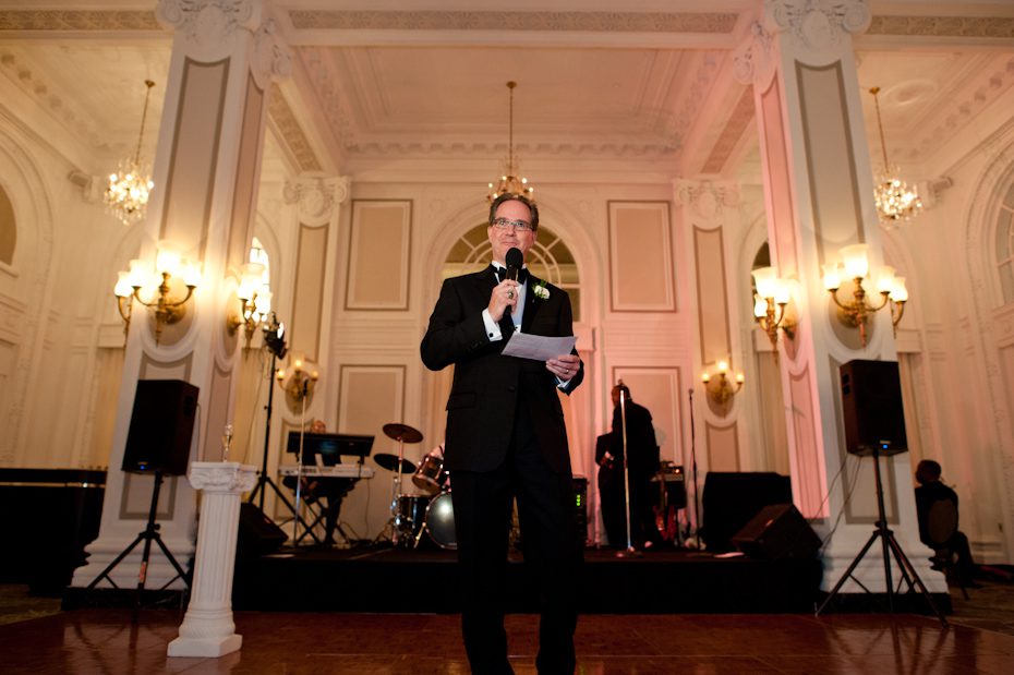 Father of the Bride giving speech Georgian Terrace Ballroom