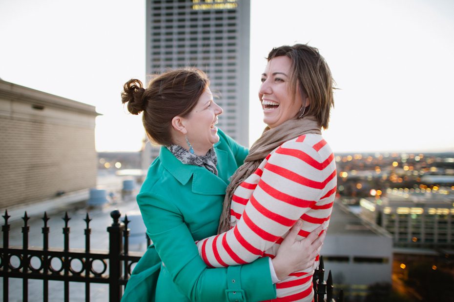 Atlanta Rooftop Engagement at Georgian Terrace