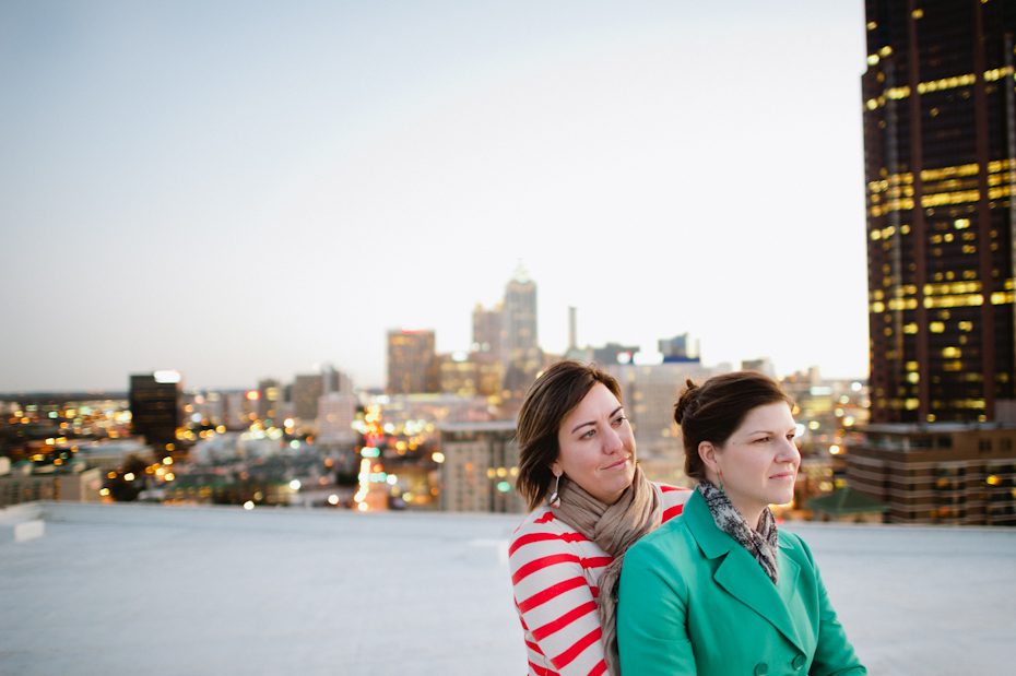 Where to take engagement pictures in atlanta with great skyline view