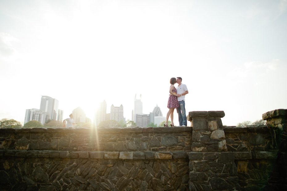 Where to take engagement pictures in atlanta with great skyline view